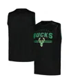Fanatics Men's Black Milwaukee Bucks Birdseye Muscle Tank Top In Black