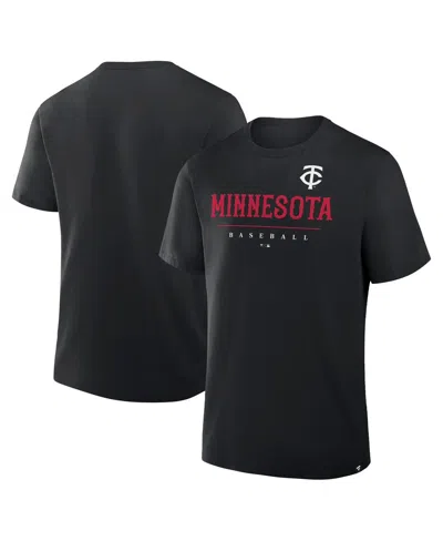 Fanatics Men's Black Minnesota Twins Color Pop Legacy Clubhouse T-shirt