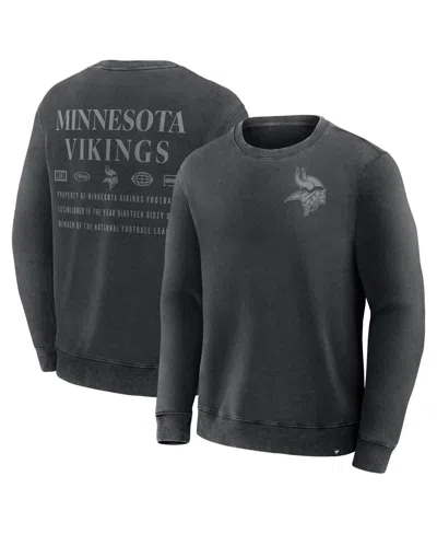 Fanatics Men's Black Minnesota Vikings Deep Route Pullover Sweatshirt