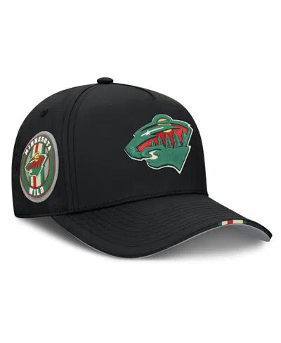 Fanatics Men's Black Minnesota Wild 2025 Nhl Draft Authentic Pro On-stage Podium A-frame Adjustable Hat