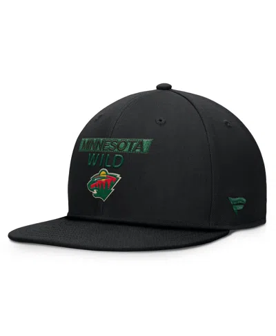 Fanatics Men's Black Minnesota Wild Authentic Pro Prime Snapback Hat