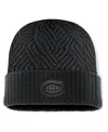 Fanatics Men's Black Montreal Canadiens Authentic Pro Road Cuffed Knit Hat In Black