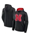 Fanatics Men's Black Nebraska Huskers Defender Dot Faded Primary Pullover Hoodie In Black