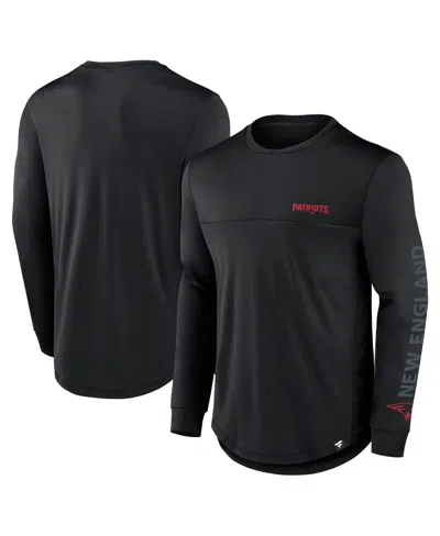 Fanatics Men's Black New England Patriots Blackout Long Sleeve T-shirt
