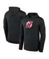Fanatics Men's Black New Jersey Devils Authentic Pro Lightweight Pullover Hoodie In Black