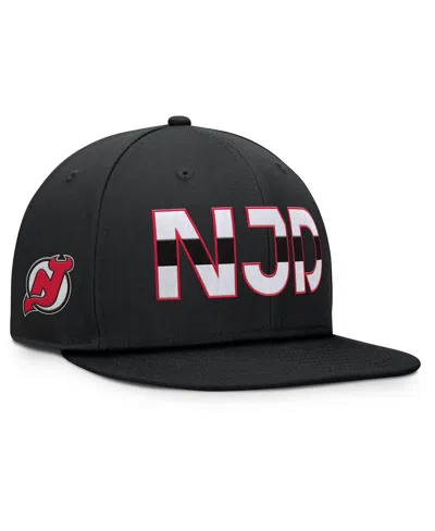Fanatics Men's Black New Jersey Devils Authentic Pro Rink Snapback Hat