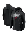 Fanatics Men's Black New Jersey Devils Big Tall Authentic Pro Pullover Hoodie In Black