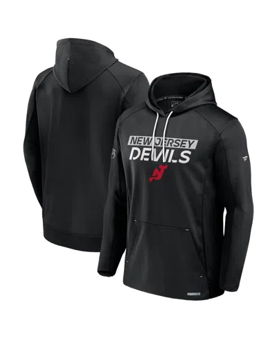 Fanatics Men's Black New Jersey Devils Big Tall Authentic Pro Pullover Hoodie
