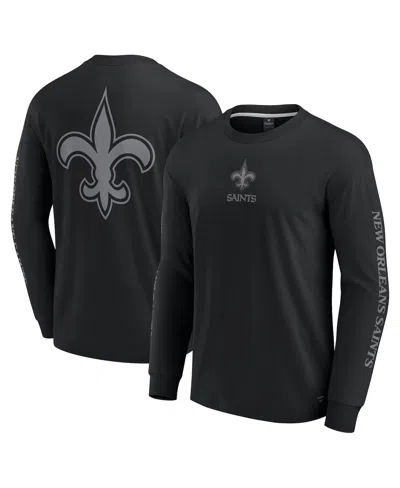 Fanatics Men's Black New Orleans Saints Elements Strive Long Sleeve T-shirt