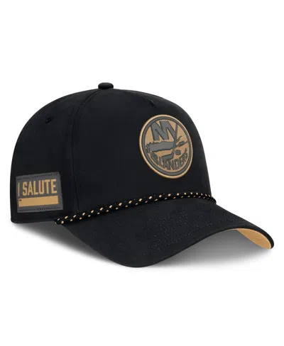 Fanatics Men's Black New York Islanders Military Appreciation Authentic Pro A-frame Adjustable Hat