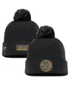 Fanatics Men's Black New York Islanders Military Appreciation Cuffed Knit Hat With Pom In Black