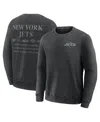 Fanatics Men's Black New York Jets Deep Route Pullover Sweatshirt In Black