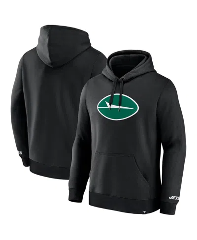 Fanatics Men's Black New York Jets Legacy Fleece Pullover Hoodie