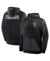 Fanatics Men's Black New York Liberty Back Door Cut Play Defender Full-zip Hoodie In Black