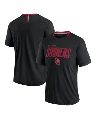 Fanatics Men's Black Oklahoma Sooners Defender Fade Slant T-shirt