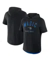 Fanatics Men's Black Orlando Magic Pass Legend Raglan Hoodie T-shirt In Black
