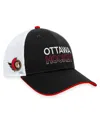 Fanatics Men's Black Ottawa Senators Authentic Pro Rink Trucker Adjustable Hat In Black