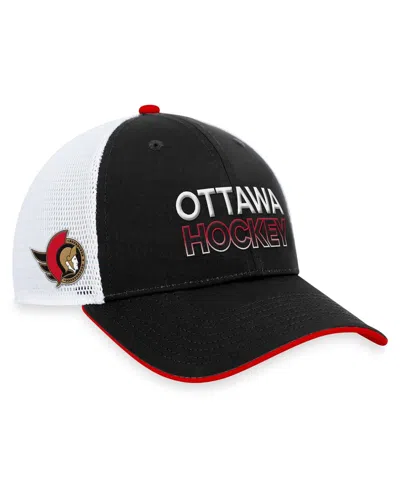 Fanatics Men's Black Ottawa Senators Authentic Pro Rink Trucker Adjustable Hat