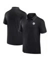 Fanatics Men's Black Philadelphia 76ers Front Office Pique Polo Shirt In Black