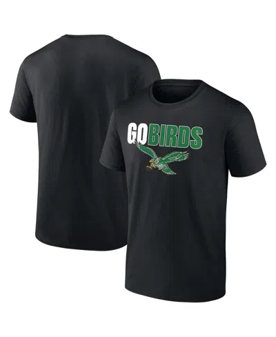 Fanatics Men's Black Philadelphia Eagles Go Birds T-shirt