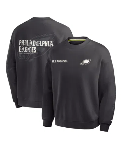Fanatics Men's Black Philadelphia Eagles Oversized Type Play Multi Sweatshirt