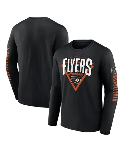 Fanatics Men's Black Philadelphia Flyers Headline Long Sleeve T-shirt