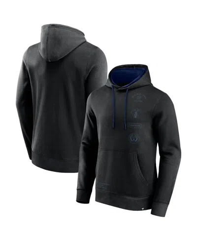 Fanatics Men's Black Philadelphia Union Halftime Pullover Hoodie In Black,navy