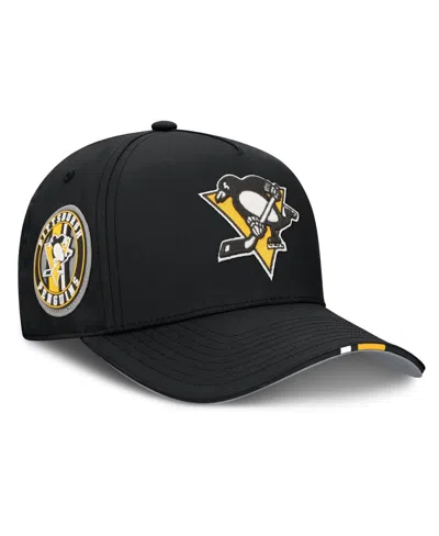 Fanatics Men's Black Pittsburgh Penguins 2025 Nhl Draft Authentic Pro On-stage Podium A-frame Adjustable Hat