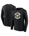Fanatics Men's Black Pittsburgh Penguins Authentic Pro Core Secondary Long Sleeve T-shirt In Black