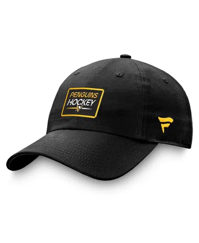 Fanatics Men's Black Pittsburgh Penguins Authentic Pro Prime Adjustable Hat