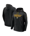 Fanatics Men's Black Pittsburgh Penguins Authentic Pro Rink Fleece Pullover Hoodie In Black