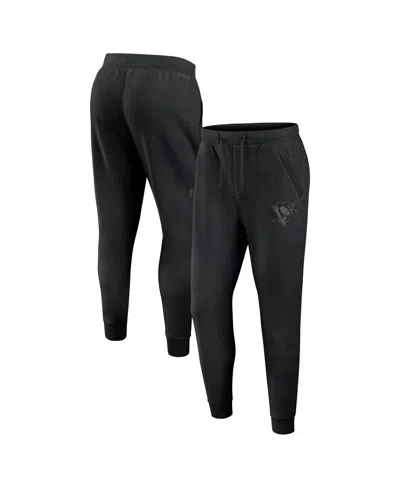 Fanatics Men's Black Pittsburgh Penguins Authentic Pro Road Fleece Sweatpants