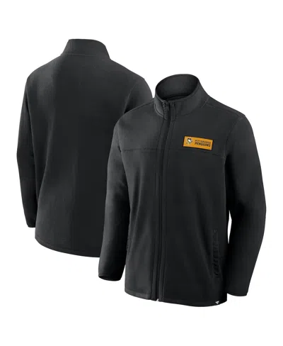 Fanatics Men's Black Pittsburgh Penguins Home Ice Fleece Full-zip Jacket