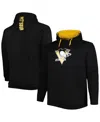 Fanatics Men's Black Pittsburgh Penguins Logo Big And Tall Fleece Pullover Hoodie In Black