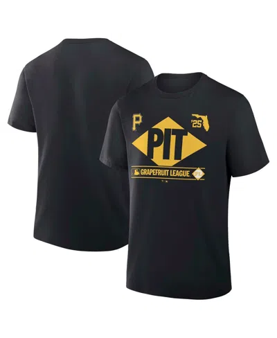 Fanatics Men's Black Pittsburgh Pirates 2025 Spring Training Grapefruit League True Icon T-shirt