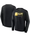 Fanatics Men's Black Pittsburgh Pirates Focus Fleece Pullover Sweatshirt In Black