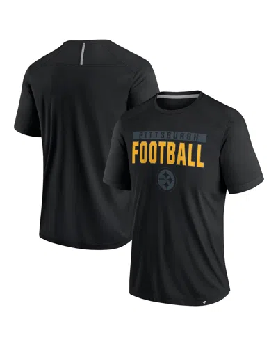 Fanatics Men's Black Pittsburgh Steelers Defender Blackout T-shirt