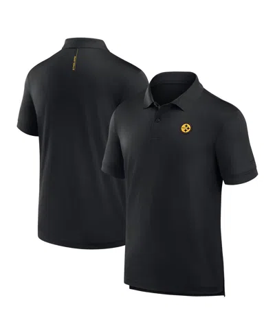 Fanatics Men's Black New York Jets Front Office Move Mono Polo Shirt