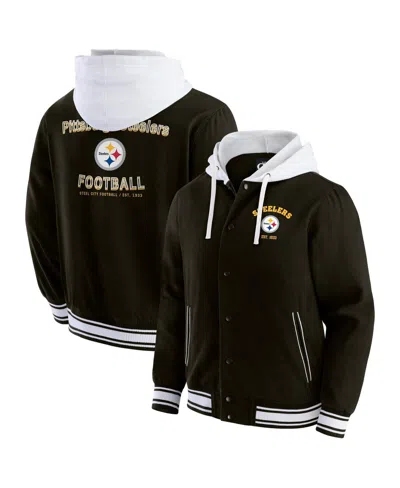 Fanatics Men's Black Pittsburgh Steelers Full-snap Hoodie Jacket