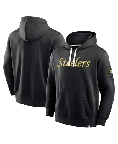 Fanatics Men's Black Pittsburgh Steelers New Horizons Heritage Pullover Hoodie