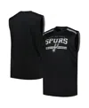 Fanatics Men's Black San Antonio Spurs Big Tall Birdseye Muscle Tank Top In Black