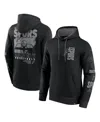 Fanatics Men's Black San Antonio Spurs Game Time Crossover Pullover Hoodie In Black