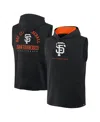 Fanatics Men's Black San Francisco Giants Fire Speed Sleeveless Pullover Hoodie In Black
