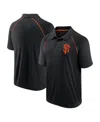 Fanatics Men's Black San Francisco Giants Strong Alone Raglan Polo In Black