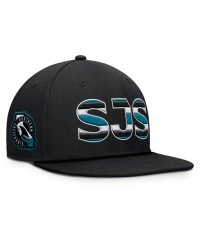Fanatics Men's Black San Jose Sharks Authentic Pro Alternate Jersey Snapback Hat