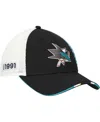 Fanatics Men's Black San Jose Sharks Authentic Pro Draft Adjustable Trucker Hat