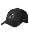 Fanatics Men's Black San Jose Sharks Authentic Pro Rink Flex Hat In Black