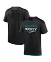 Fanatics Men's Black San Jose Sharks Authentic Pro Tech T-shirt In Black