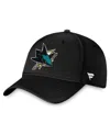 Fanatics Men's Black San Jose Sharks Core Primary Logo Flex Hat In Black