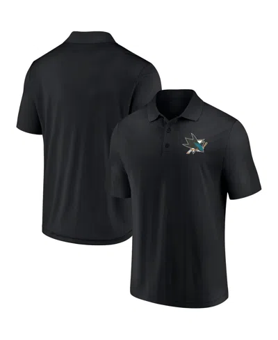 Fanatics Men's Black San Jose Sharks Winning Streak Polo Shirt
